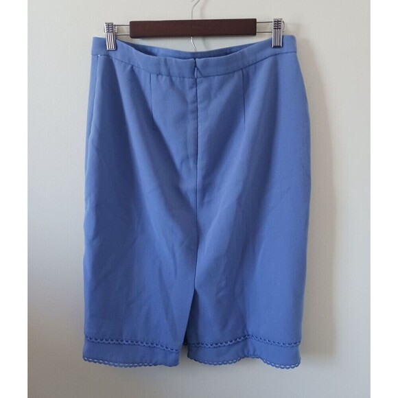 Ann Taylor Career Pencil Skirt Knee Length Lace Slit Back Lavender Size 8 - Picture 2 of 4